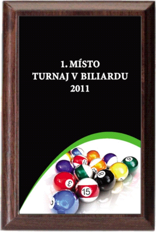 kulečník - diplom deskový PLP210