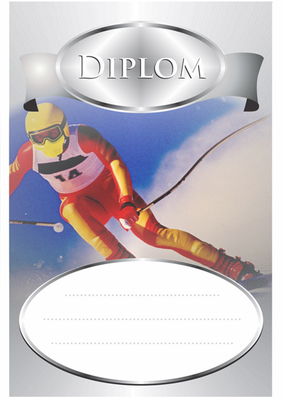 Lyžování - diplom papírový DP0007 A4