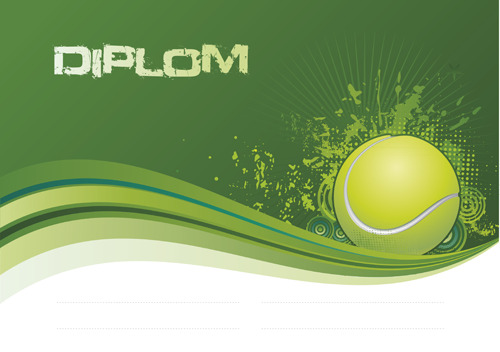 Tenis - diplom papírový DP0013 A4