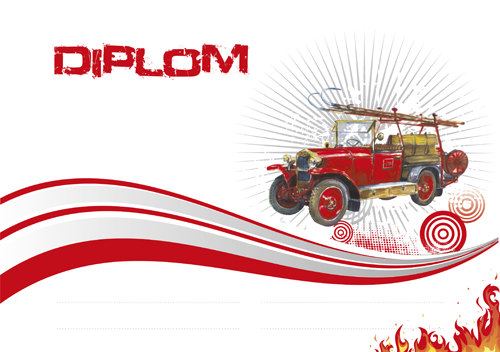 Hasiči - diplom papírový DP0022 A4