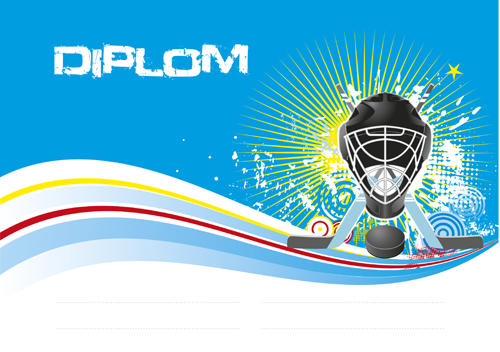 Hokej - diplom papírový DP0026 A4
