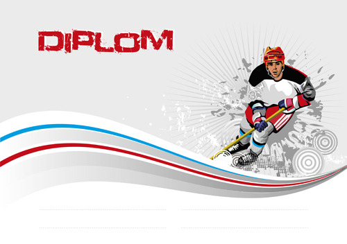 Hokej - diplom papírový DP0027 A4