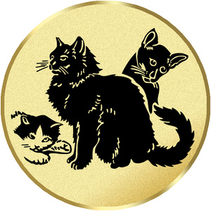 kočky - emblém LTK184M - Kliknutím na obrázek zavřete