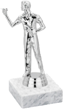 Šipky - figurka F202.02 šipkař stříbro