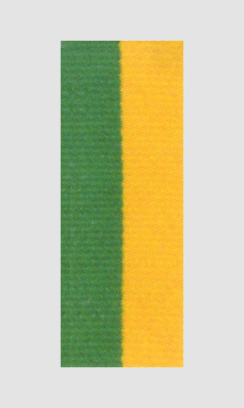 Stuha pro medaile ST4 zelená/žlutá - Kliknutím na obrázek zavřete